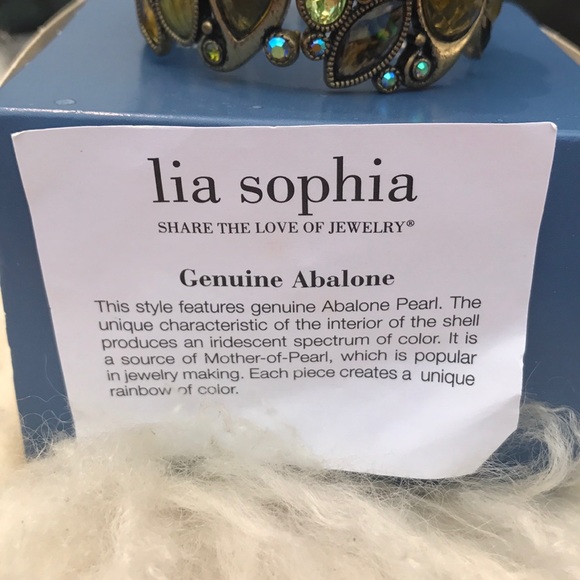 Lia Sophia stunning genuine Albalone bracelet - Picture 3 of 6